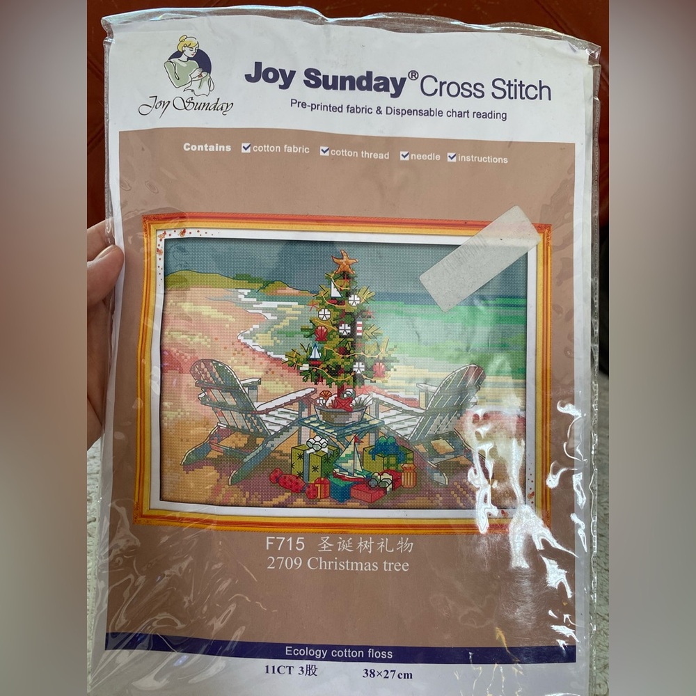 Sunday Festive Beach Christmas Cross Stitch Kit